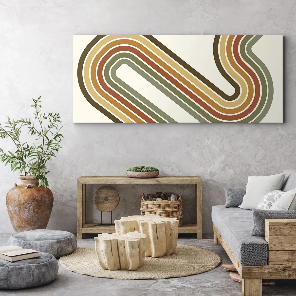 Impression sur toile - Image sur toile - En zig zag vers le but - 90x30 cm