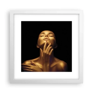 Affiche dans un cadre blanc - Poster - Comme de la soie dorée - 30x30 cm