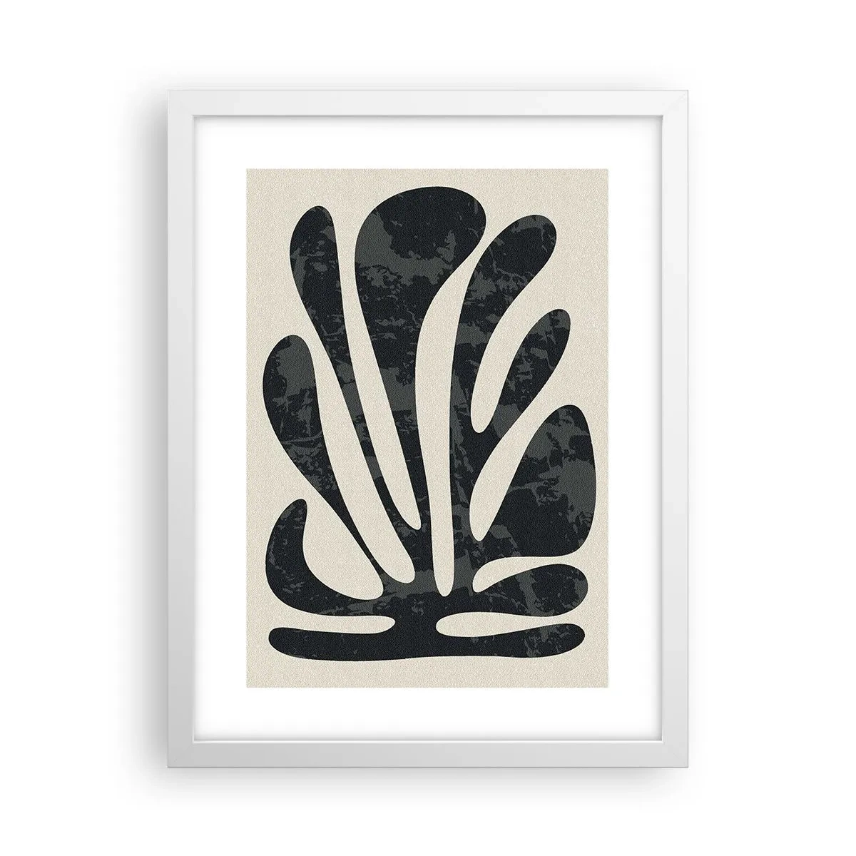 Affiche dans un cadre blanc - Poster - Abstraction à plusieurs doigts - 30x40 cm