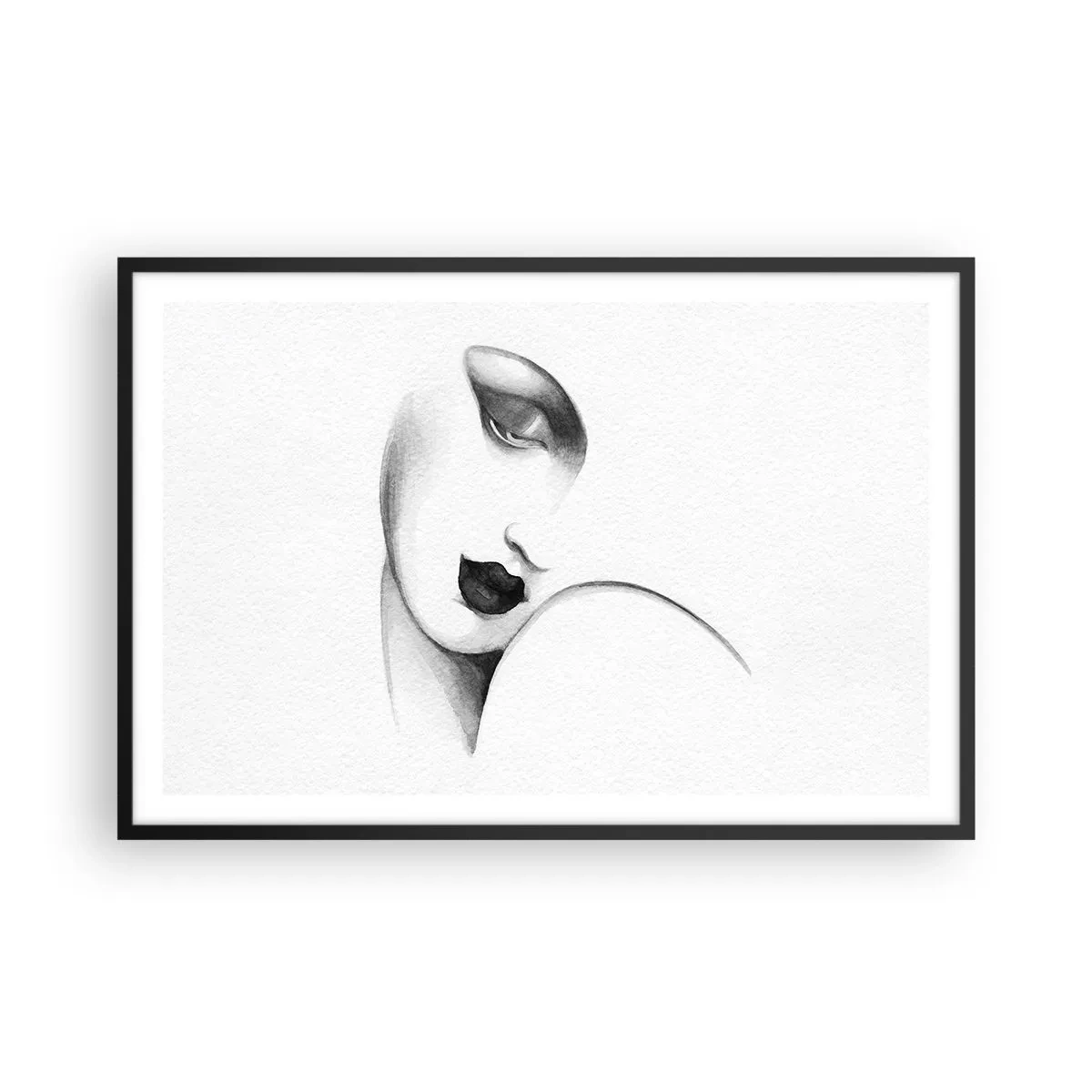 Affiche dans un cadre noir - Poster - Dans le style de Lempicka - 91x61 cm