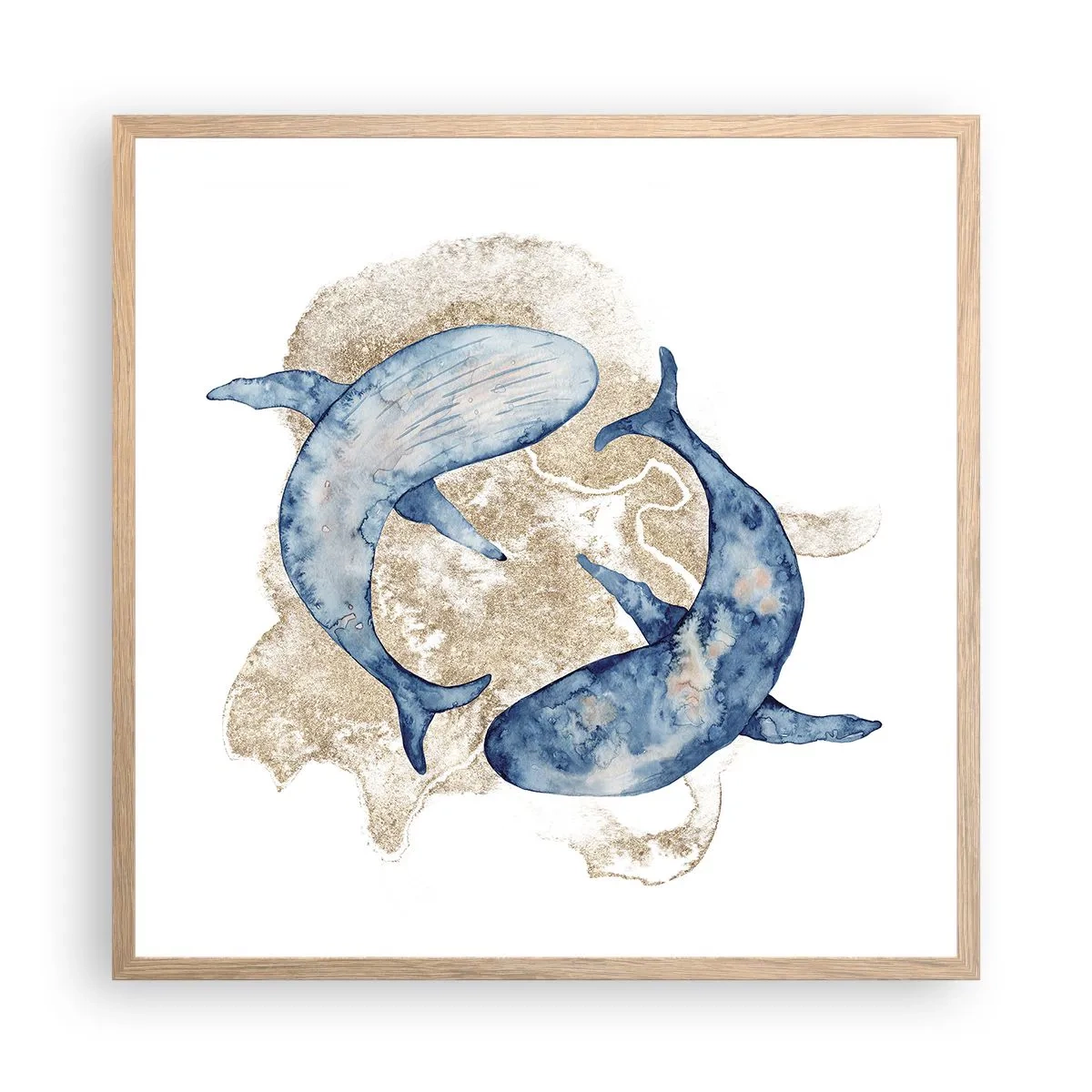 Affiche dans un chêne clair - Poster - Amis ou amoureux? - 60x60 cm