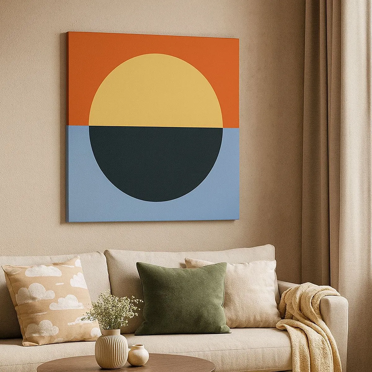 Impression sur toile - Image sur toile - Composition de chaleur et de fraîcheur - 30x30 cm