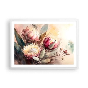 Affiche dans un cadre blanc - Poster - De profil et de face - 70x50 cm