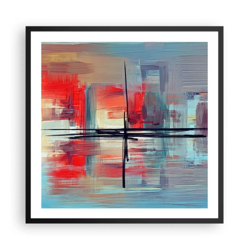 Affiche dans un cadre noir - Poster - Un paysage dans une dimension inconnue - 60x60 cm