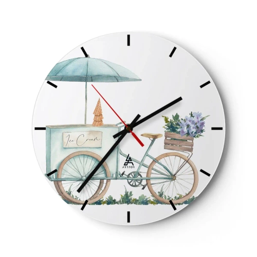 Horloge murale - Pendule murale - Doux souvenir d'été - 40x40 cm