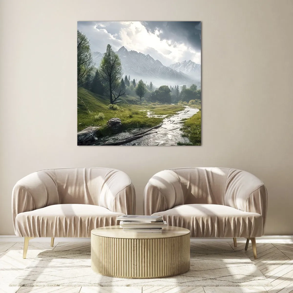 Impression sur verre - Image sur verre - Aller et retour - 60x60 cm