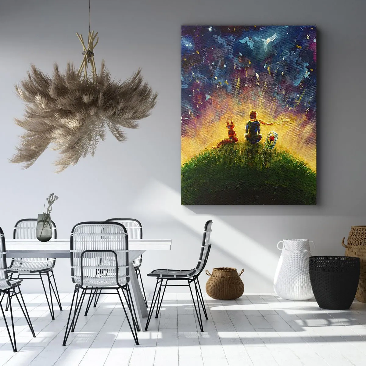 Impression sur toile - Image sur toile - Amour et amitié - le monde entier - 65x120 cm
