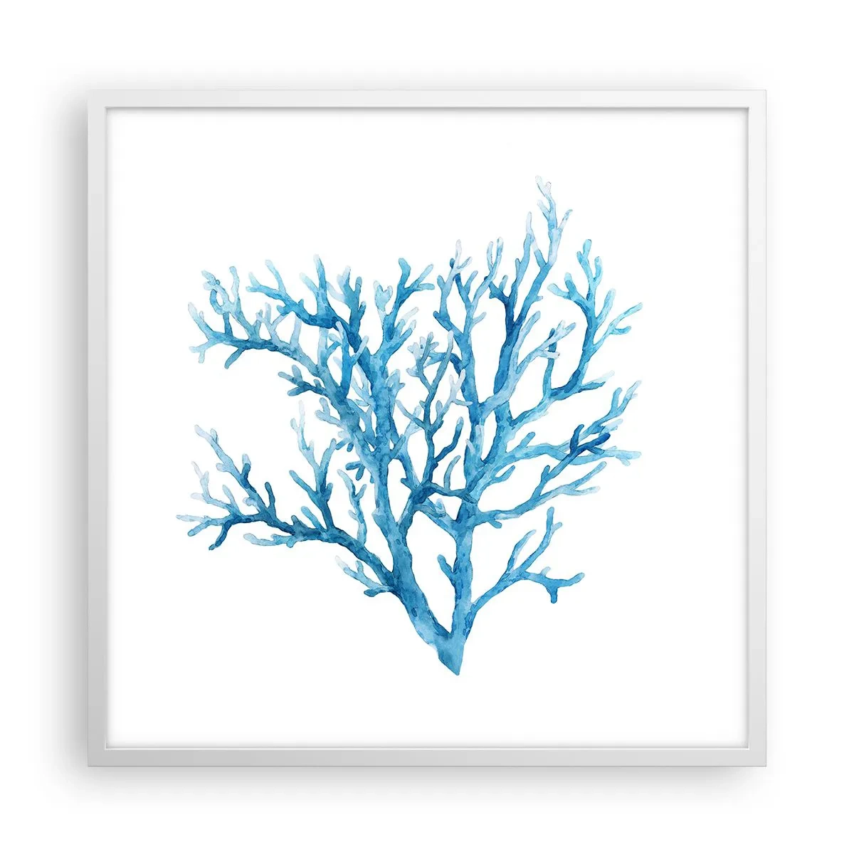 Affiche dans un cadre blanc - Poster - Filigrane nautique - 60x60 cm