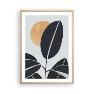 Affiche dans un chêne clair - Poster - Une chaude journée d'été - 50x70 cm