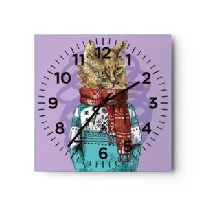 Horloge murale - Pendule murale - Le chat, pas uniquement dans les chaussures - 30x30 cm