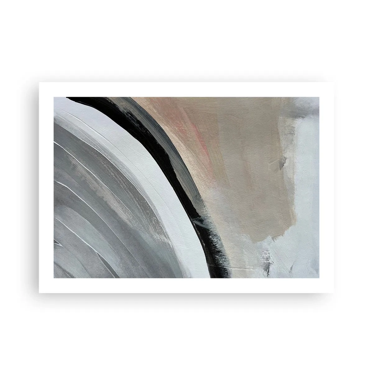 Affiche - Poster - Composition : arc de noir et gris - 70x50 cm