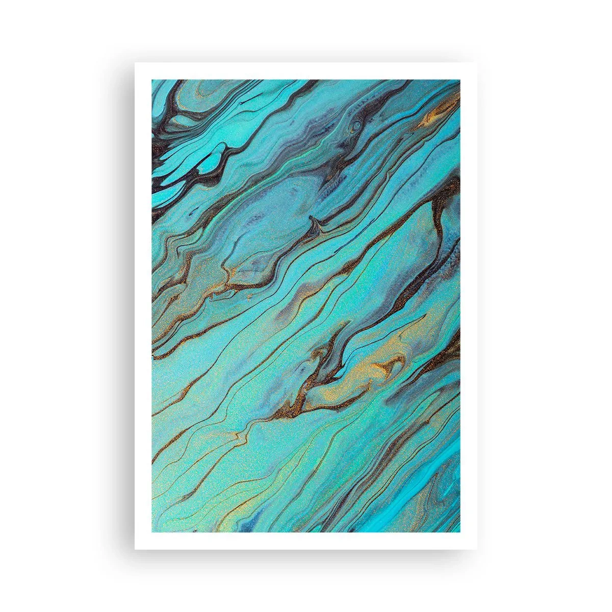 Affiche - Poster - Marée turquoise - 70x100 cm