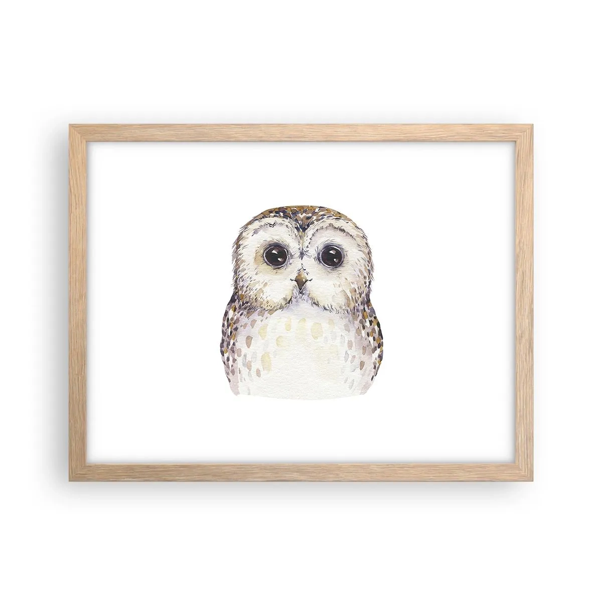 Affiche dans un chêne clair - Poster - Regarde-moi dans les yeux - 40x30 cm