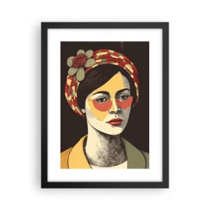 Affiche dans un cadre noir - Poster - Dame Corail - 30x40 cm