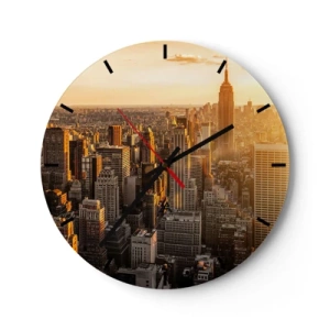 Horloge murale - Pendule murale - Grandir au soleil - 40x40 cm