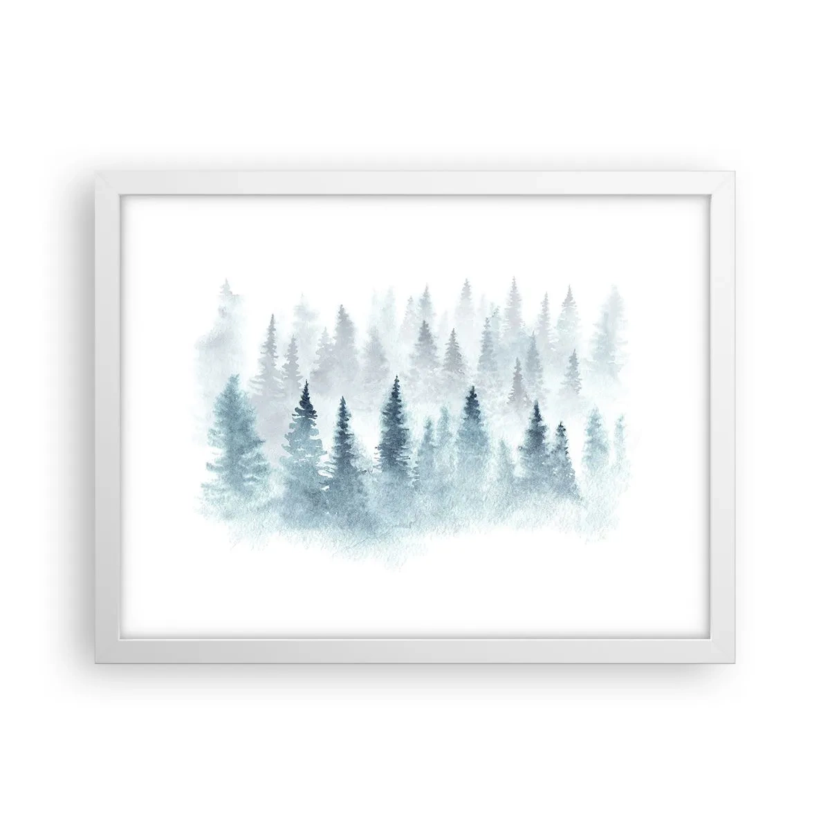 Affiche dans un cadre blanc - Poster - Enveloppé de brouillard - 40x30 cm