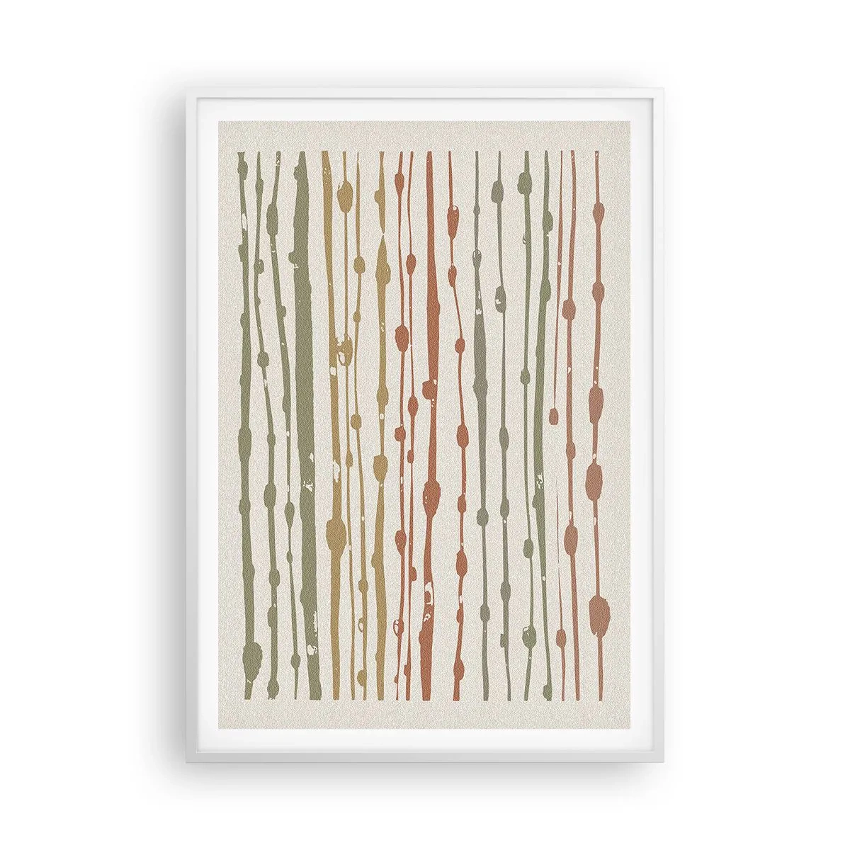 Affiche dans un cadre blanc - Poster - Notation musicale des couleurs - 70x100 cm