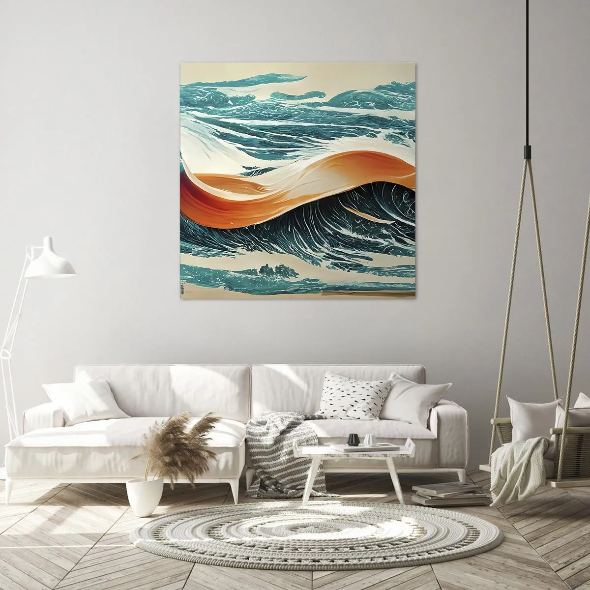 Impression sur toile - Image sur toile - Le rêve d'un surfeur - 50x50 cm