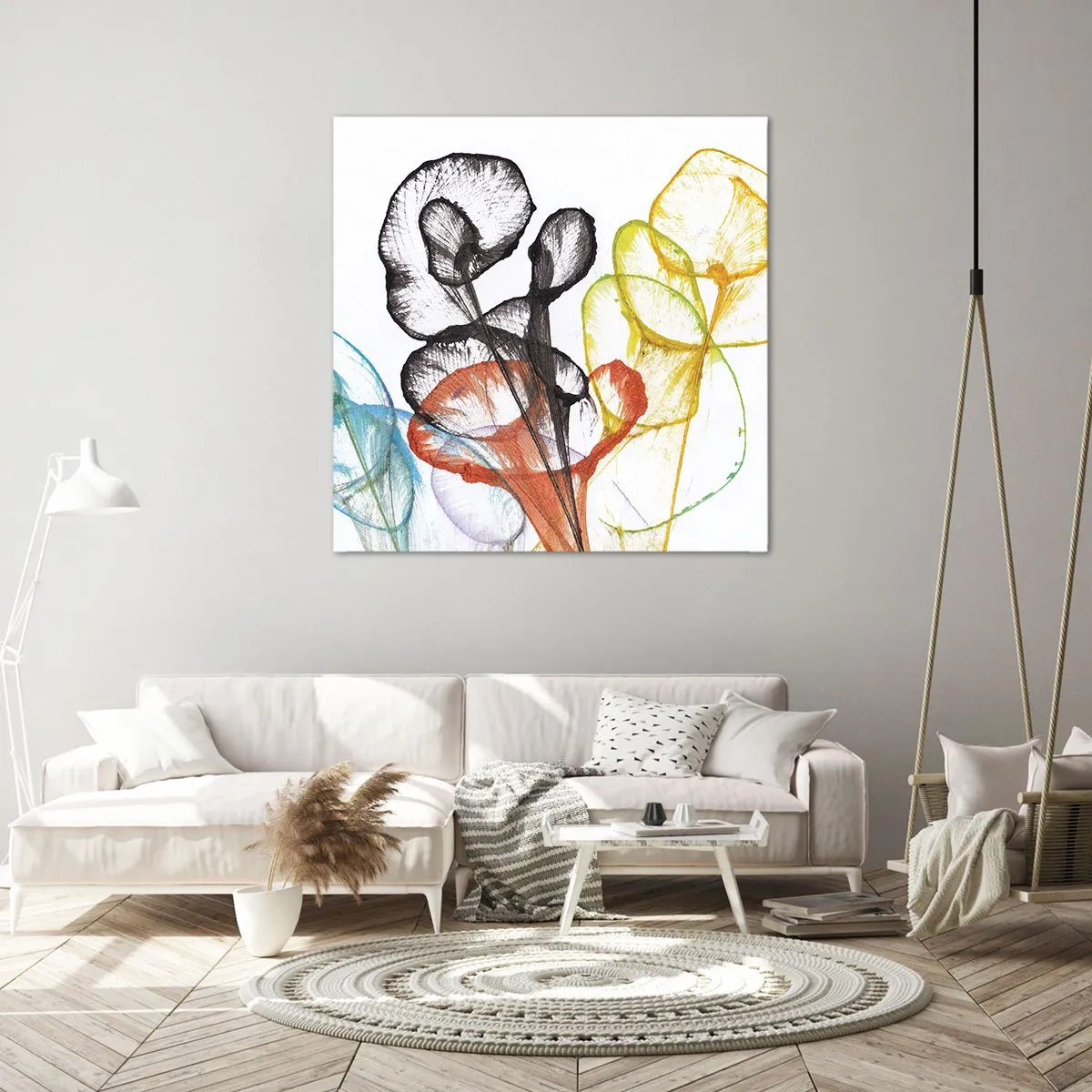 Impression sur toile - Image sur toile - Fleurs avec une âme - 40x40 cm