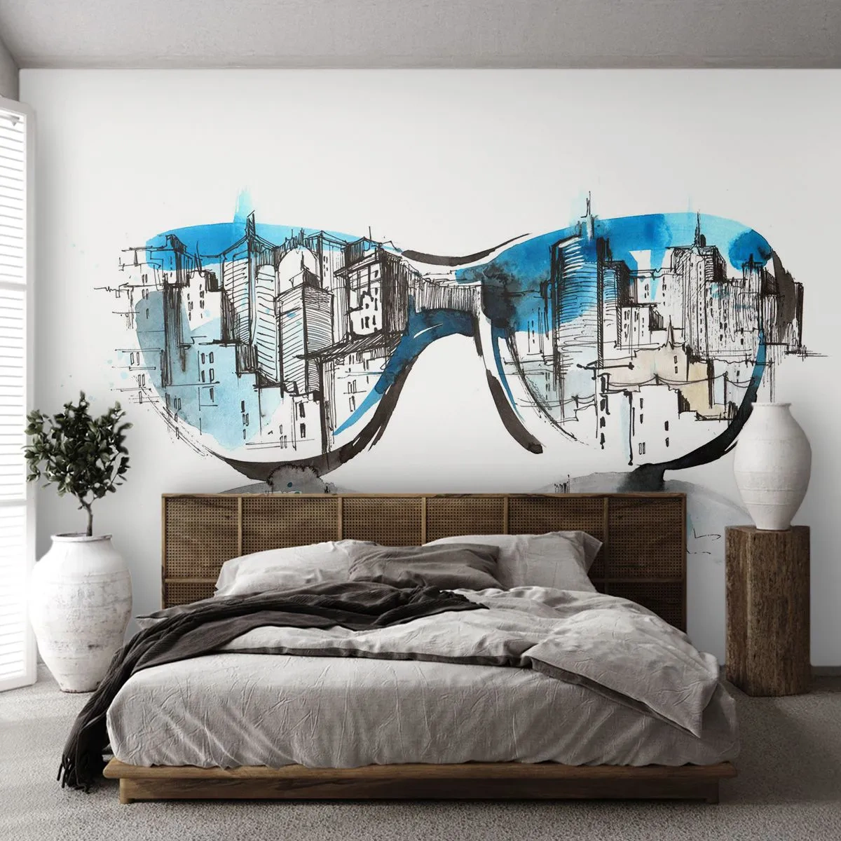 Papier Peint Photo Standard Eco - Le chic des grandes villes - Abstraction, Lunettes, Architecture - 450x315 cm