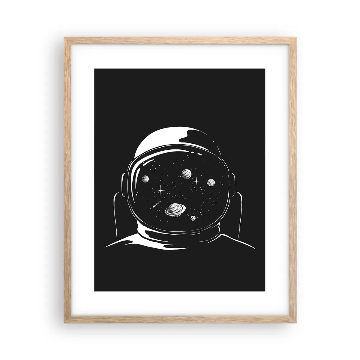 Affiche dans un chêne clair - Poster - Sympa la vue - 40x50 cm