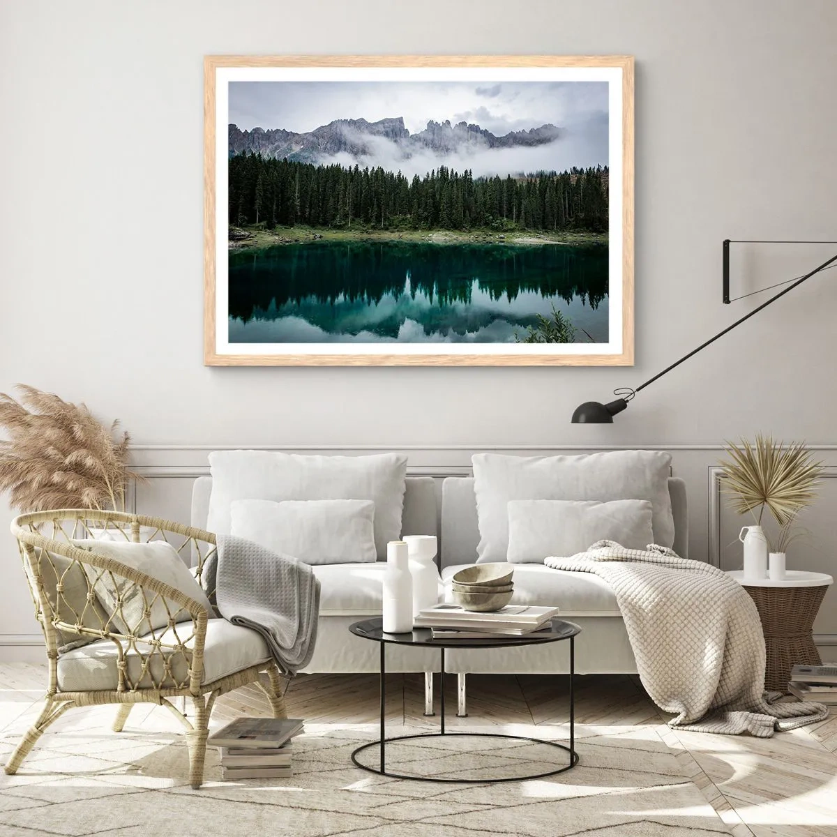 Affiche dans un chêne clair - Poster - Chut, chut, ne réveillons pas l'eau qui dort - 70x50 cm