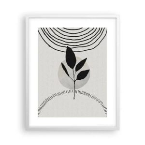 Affiche dans un cadre blanc - Poster - Composition : rituels de la nature - 40x50 cm