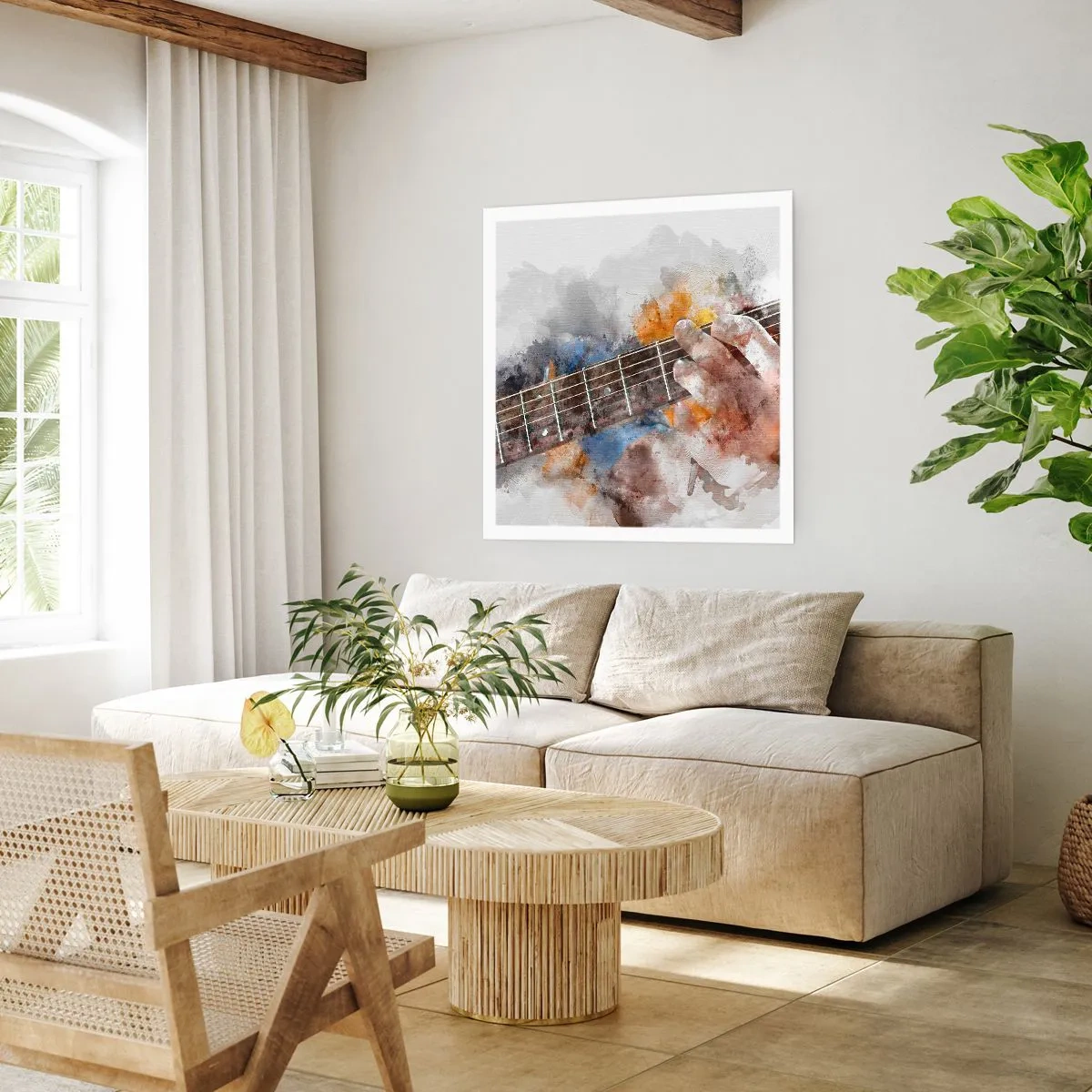 Affiche - Poster - La poésie entre les cordes - 40x40 cm