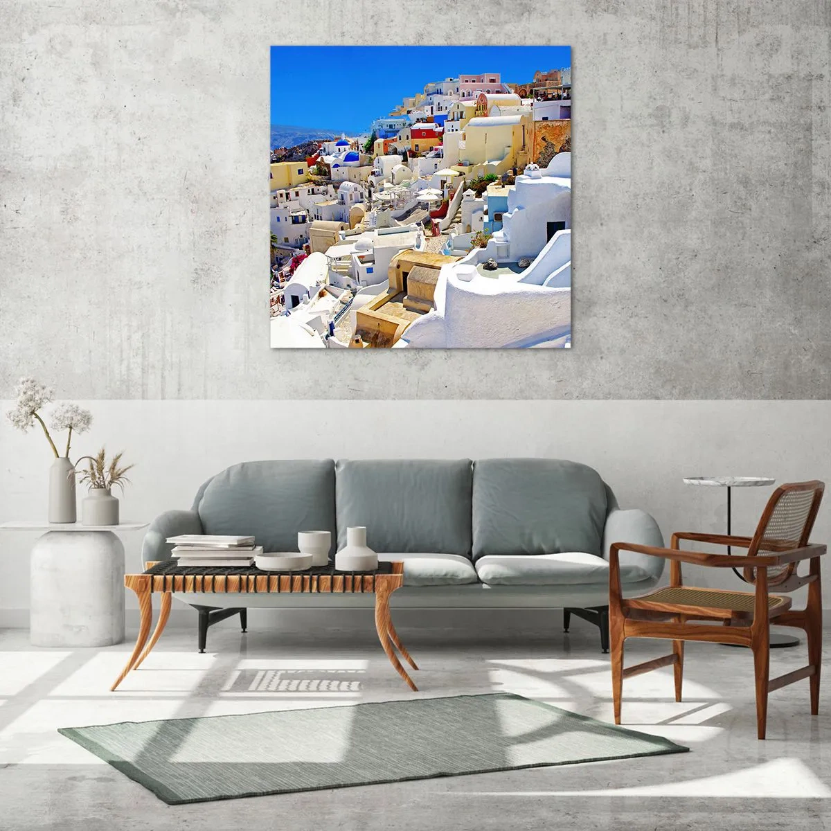 Impression sur verre - Image sur verre - Le rêve d'un été grec - 30x30 cm