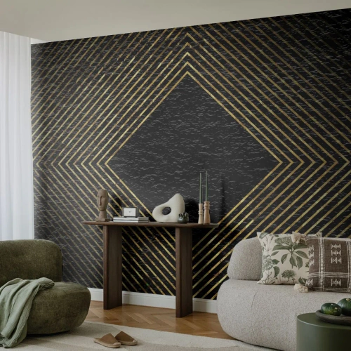 Papier peint sur mesure Autocollant Deluxe - Géométrie dans un style glamour - Art Déco, Moderne, Charme