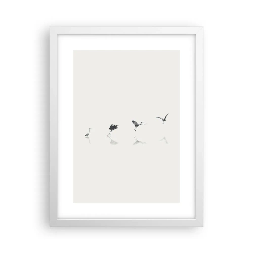 Affiche dans un cadre blanc - Poster - Quatre étapes simples - 30x40 cm