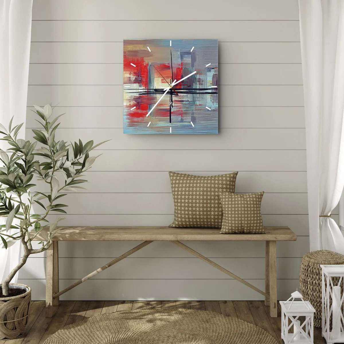 Horloge murale - Pendule murale - Un paysage dans une dimension inconnue - 40x40 cm