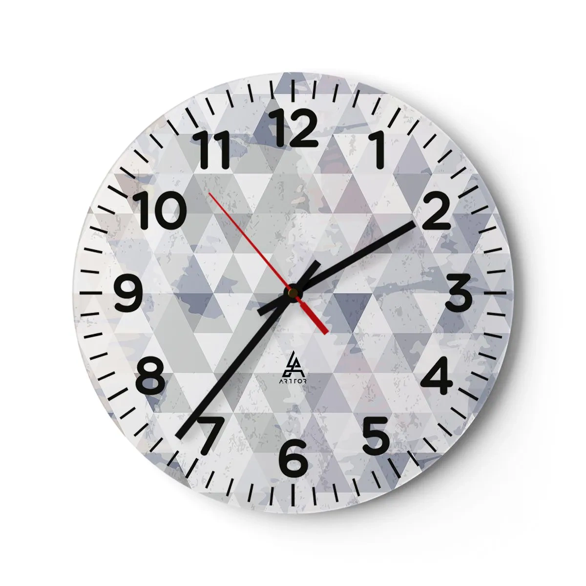 Horloge murale - Pendule murale - En rythme de trois - 40x40 cm