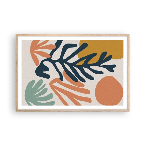 Affiche dans un chêne clair - Poster - Mers de corail - 91x61 cm