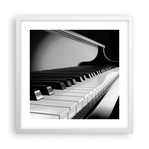 Affiche dans un cadre blanc - Poster - Harmonie des formes et des couleurs - 40x40 cm