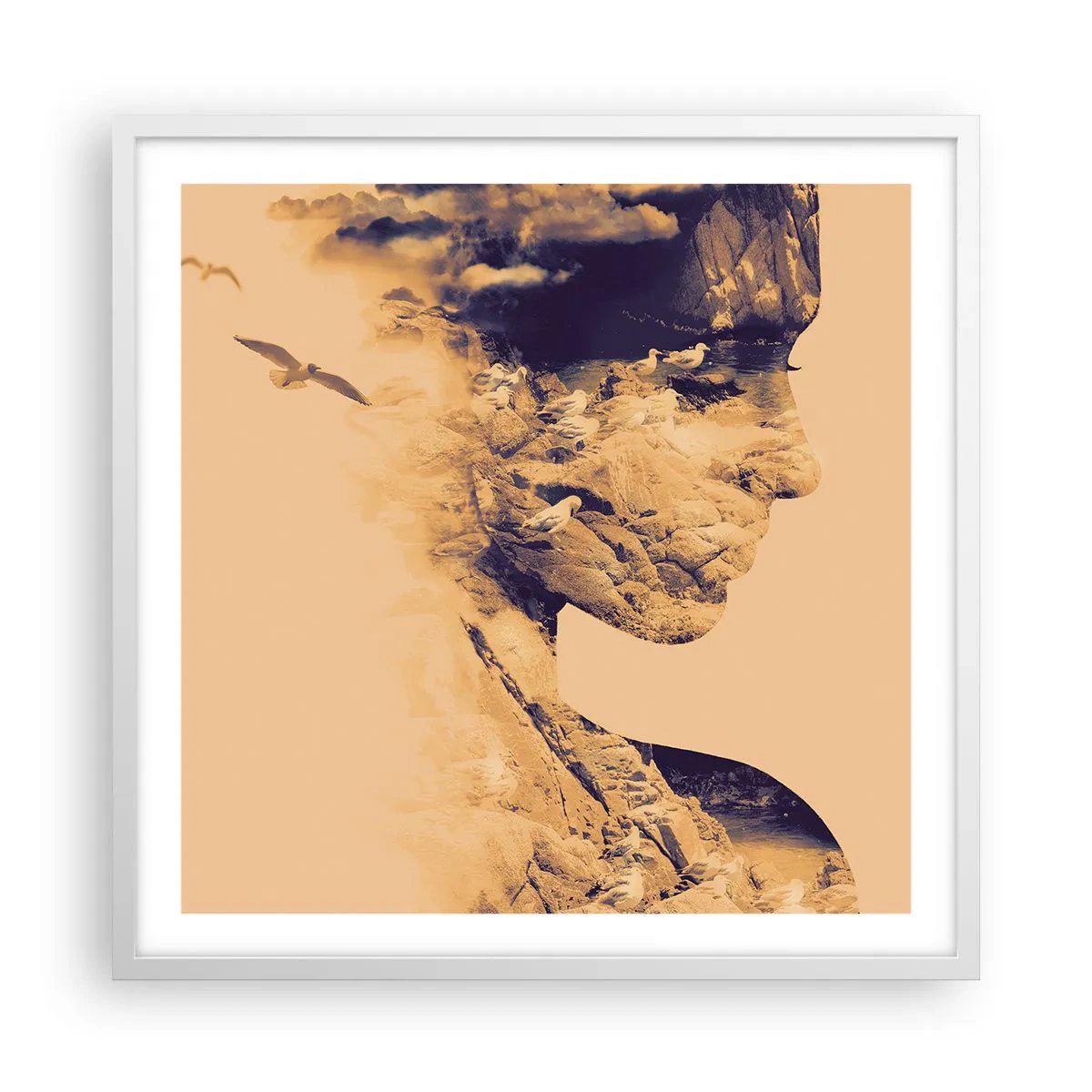 Affiche dans un cadre blanc - Poster - Beauté de la nature - 60x60 cm