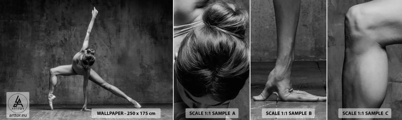 Échantillon de Papier Peint Autocollant Deluxe Sticker - Balance idéale - Gymnastique, Ballet, Danse - 100x30 cm