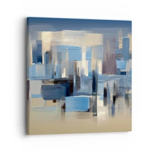Impression sur toile - Image sur toile - Construction bleue - 30x30 cm