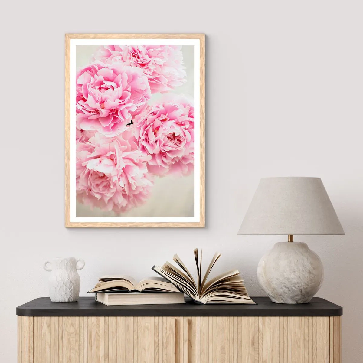 Affiche dans un chêne clair - Poster - En glamour rose - 40x50 cm