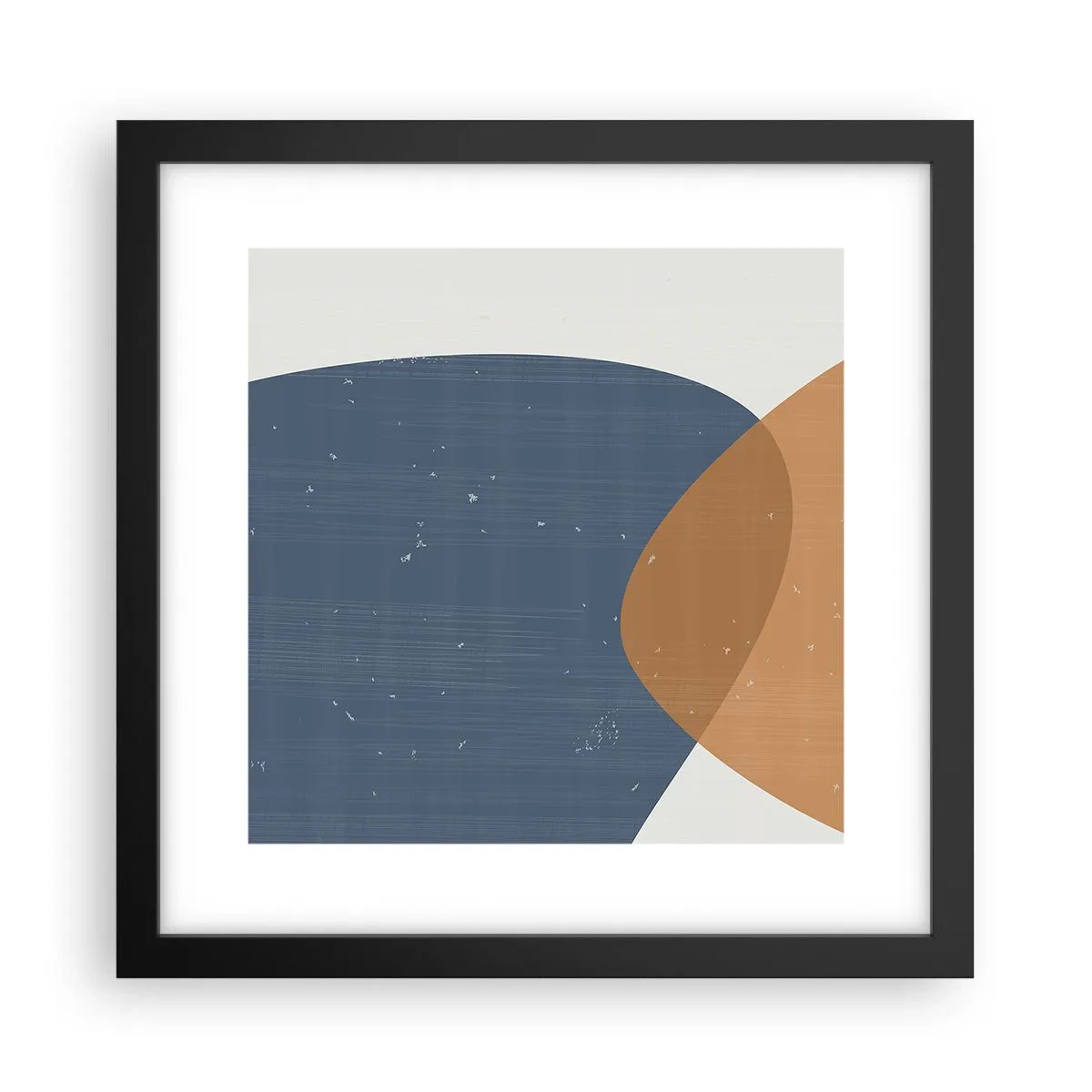 Affiche dans un cadre noir - Poster - Ovales et influences - 30x30 cm