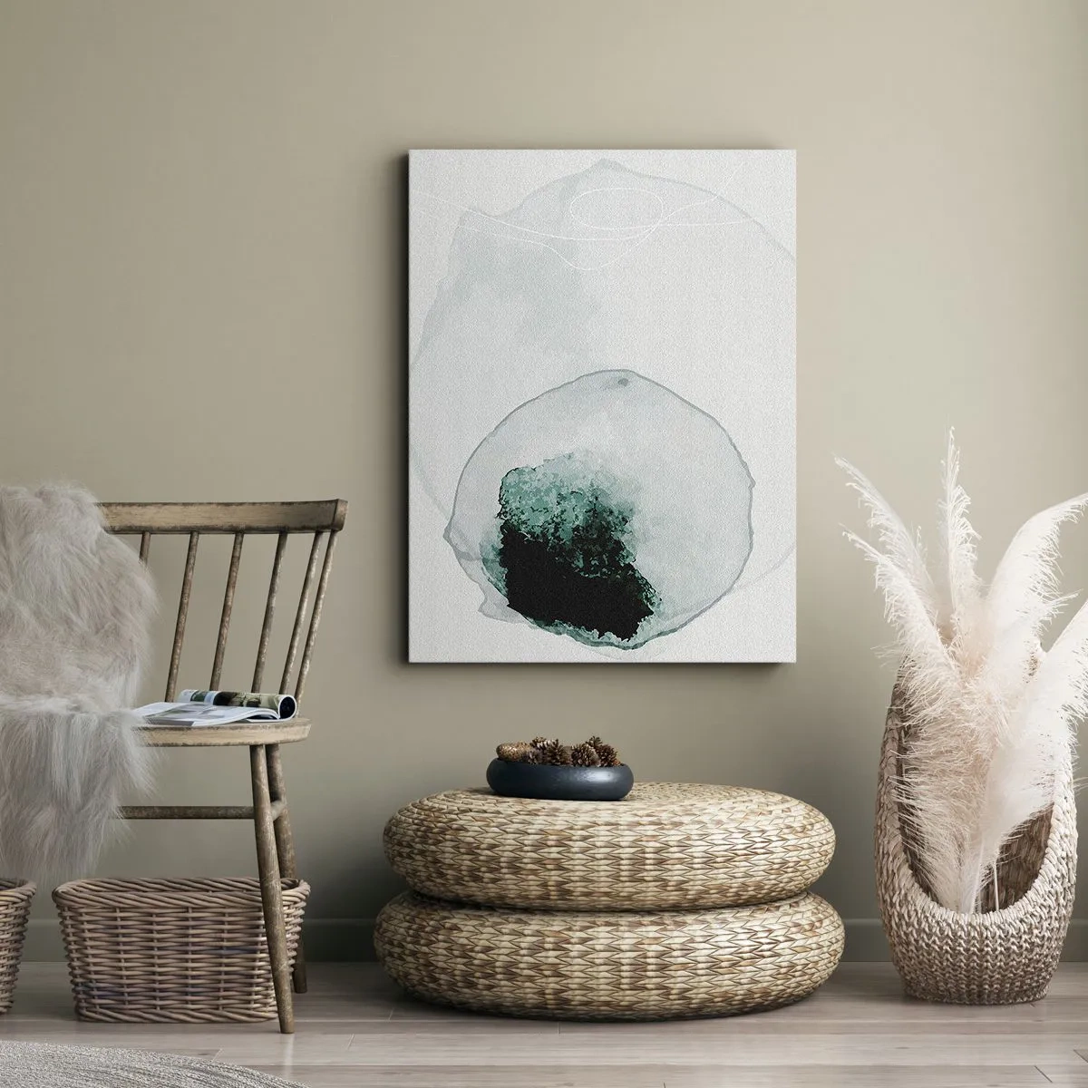 Impression sur toile - Image sur toile - Dans une goutte d'eau - 55x100 cm