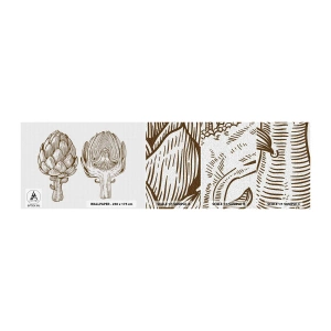 Échantillon de Papier Peint Autocollant Deluxe Sticker - Leçon d’anatomie - Artichaut, Cuisine, Légumes - 100x30 cm