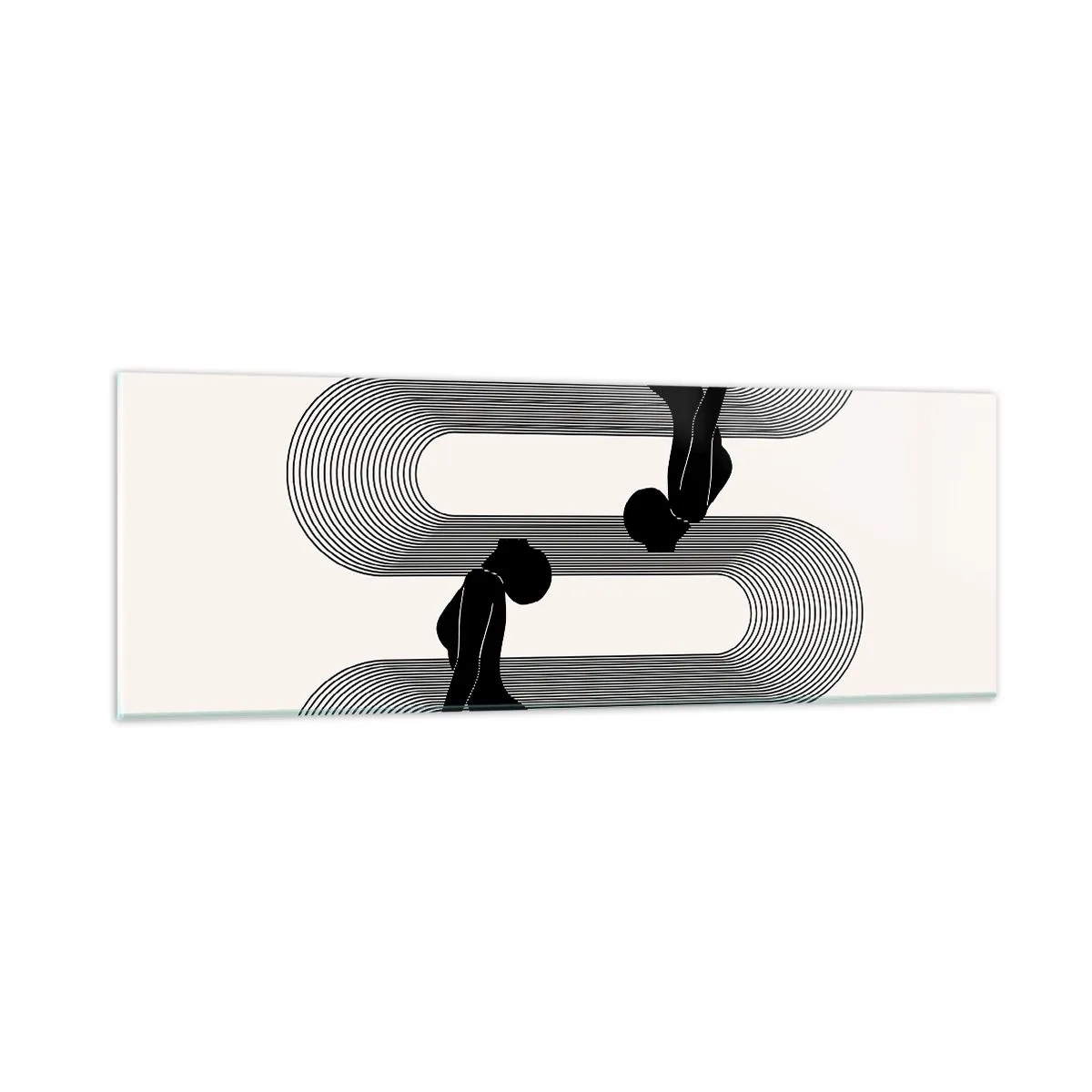 Impression sur verre - Image sur verre - Symétrie sensuelle - 90x30 cm