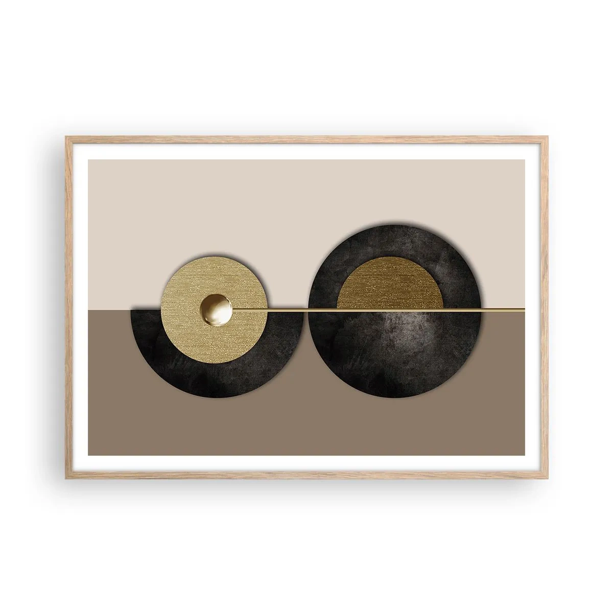 Affiche dans un chêne clair - Poster - Variations autour du cercle - 100x70 cm