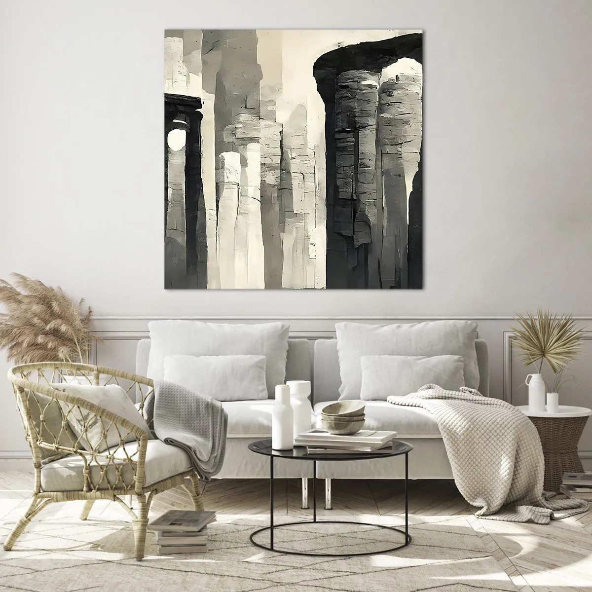 Impression sur verre - Image sur verre - La majesté de l'Antiquité - 70x70 cm