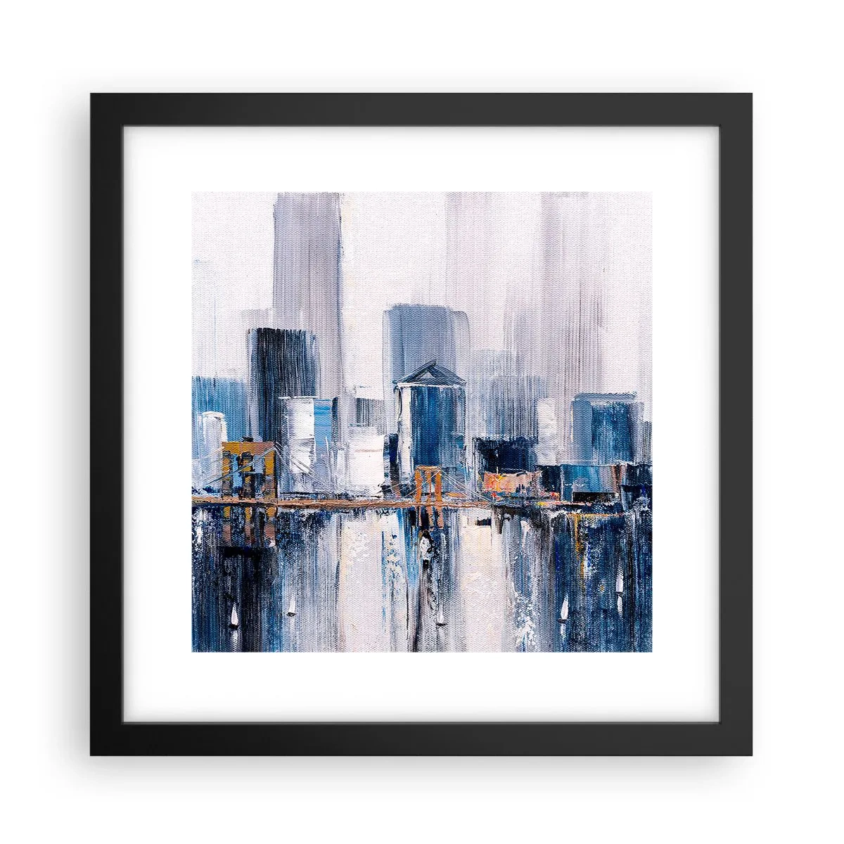 Affiche dans un cadre noir - Poster - Impression new-yorkaise - 30x30 cm
