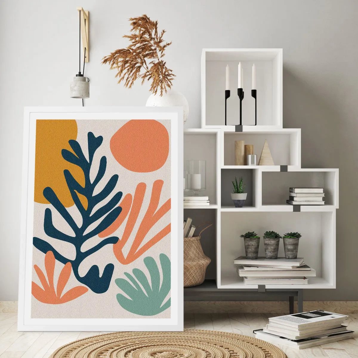 Affiche dans un cadre blanc - Poster - Mers de corail - 40x50 cm