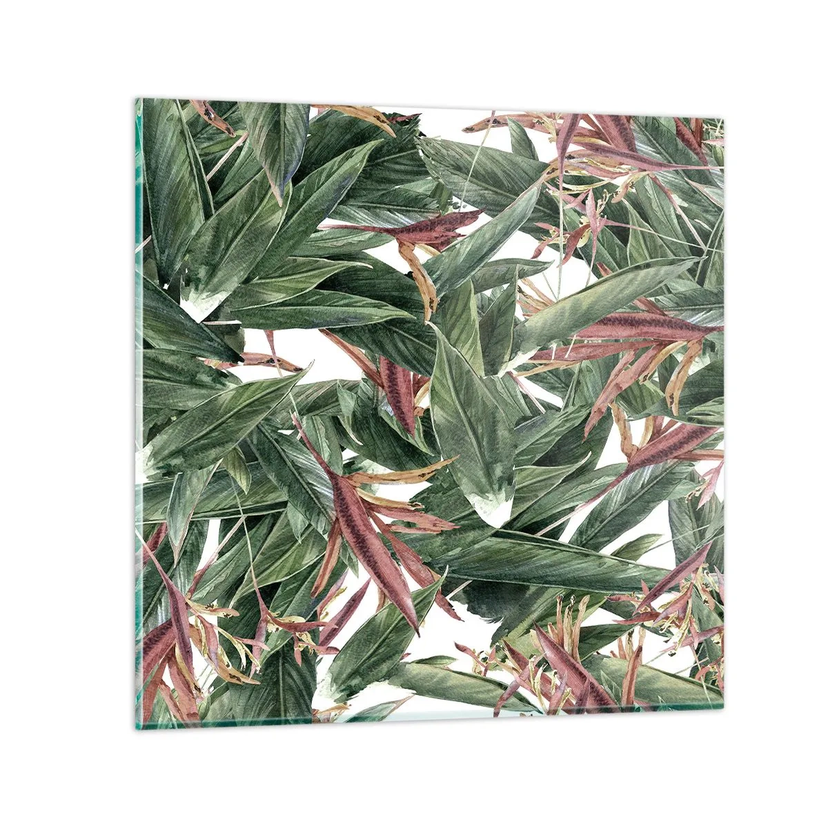 Impression sur verre - Image sur verre - Arbuste émeraude-lilas - 60x60 cm