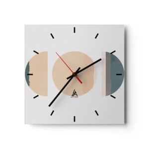 Horloge murale - Pendule murale - Cercles après cercles - 40x40 cm