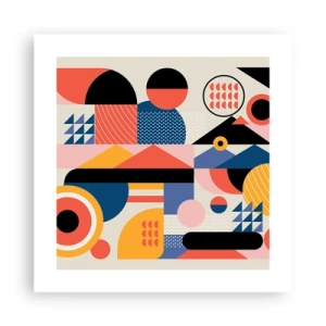 Affiche - Poster - Composition : jouer - 40x40 cm